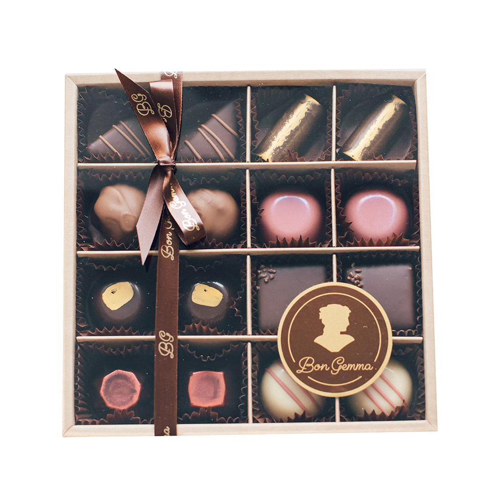 Набор «Самоцветы», 16 шт. Шоколадные конфеты ручной работы Bon Gemmа